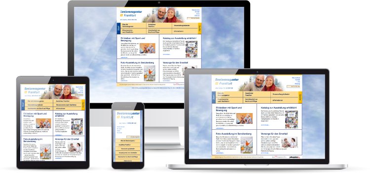 Die Website der Seniorenagentur Frankfurt wurde mit dem CMS Joomla umgesetzt